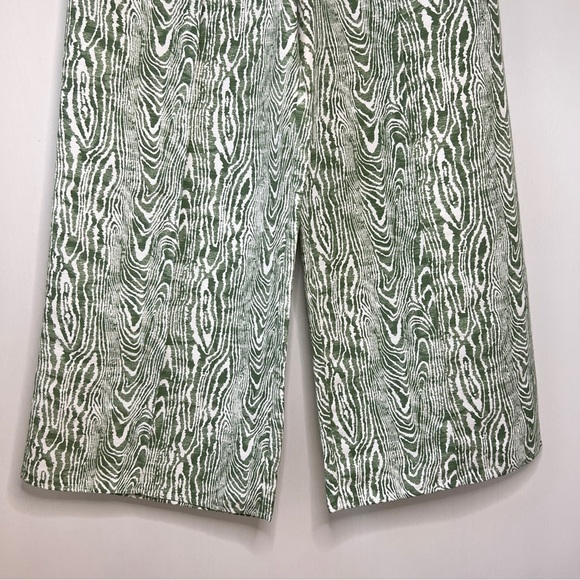 Anthropologie C/Meo Collective Energised Arbor Wide Leg Pants in Ivy Woodgrain - Picture 8 of 16